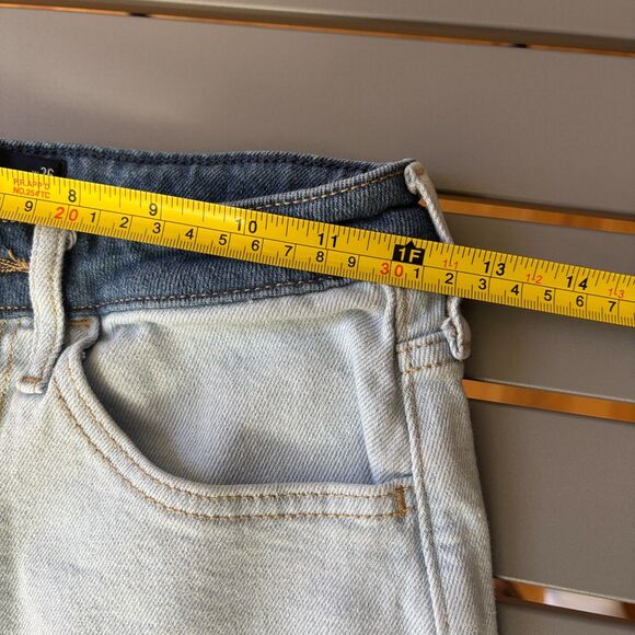 Hollister Jeans Womens 3R (26x27) Blue Patch Work Ultra High Rise Straight Leg - Picture 8 of 8